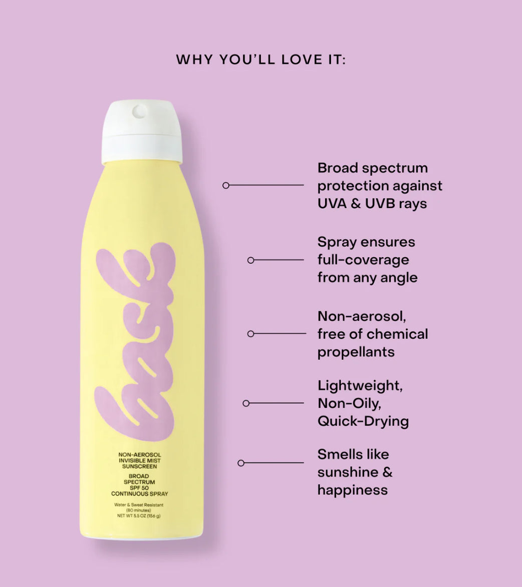 Bask Non-Aerosolize Spray Suncreen