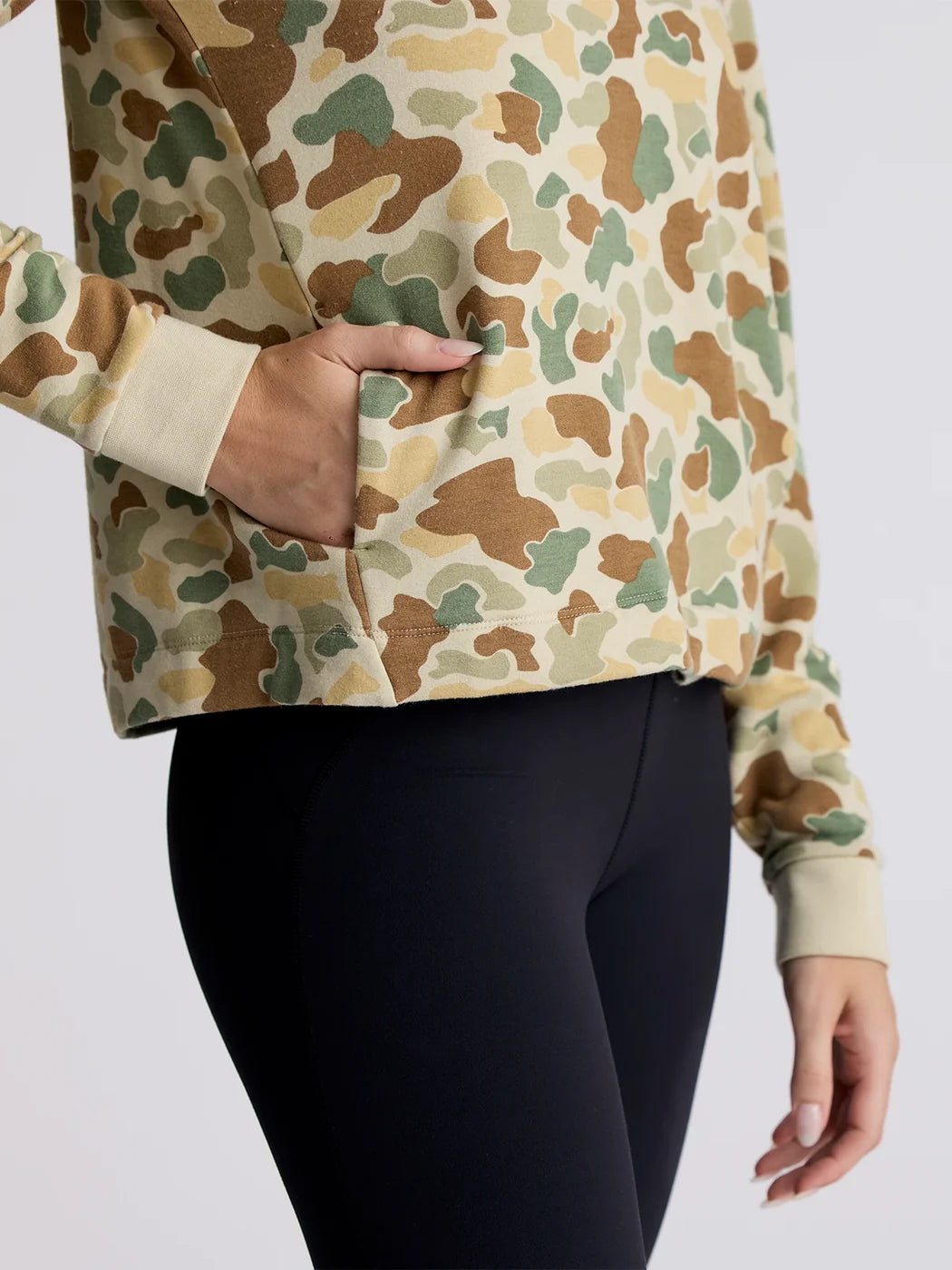 Women's Bamboo Lightweight Fleece Cropped Hoodie