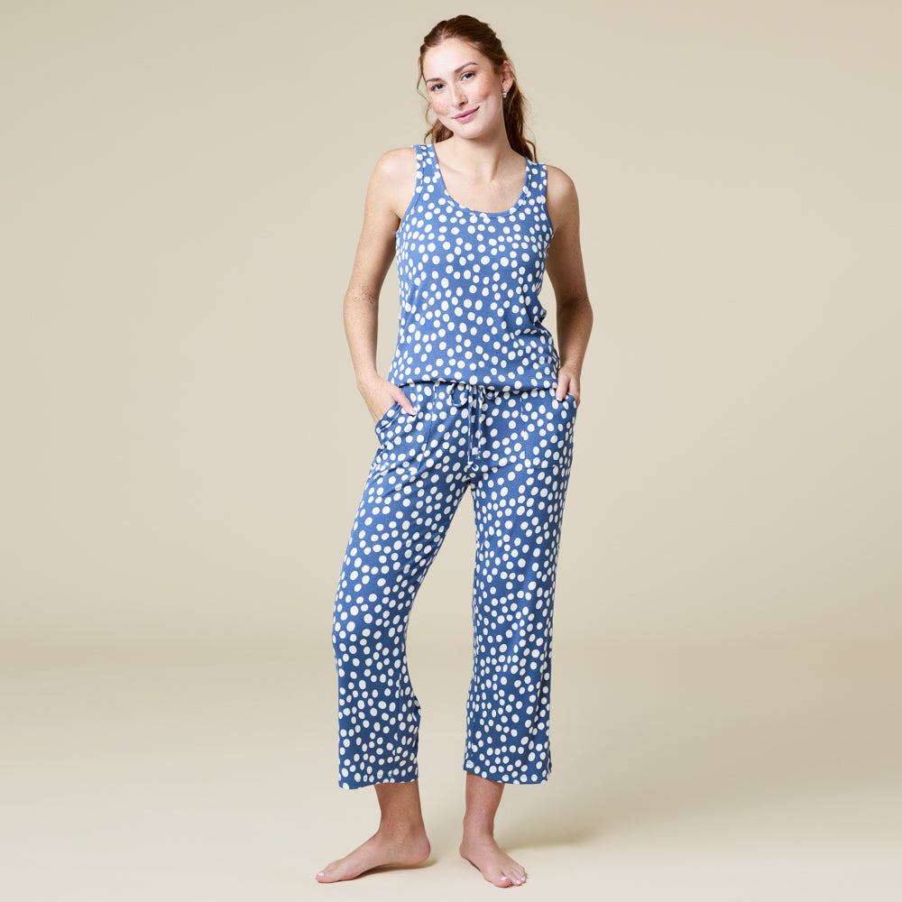 Ella-Scoop Tank Capri PJ Set