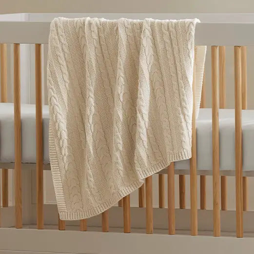 Cable Knit Baby Blanket
