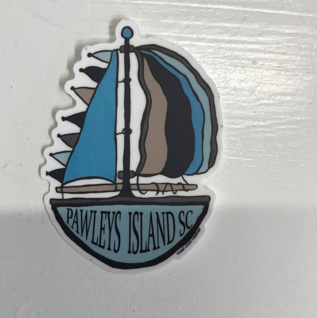 Coastal Chick Vinyl Stickers Sailboat Stickers
