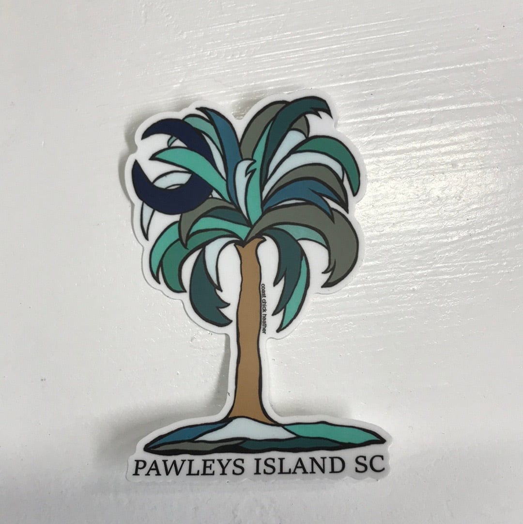 Coastal Chick Vinyl Stickers SC Palm Stickers