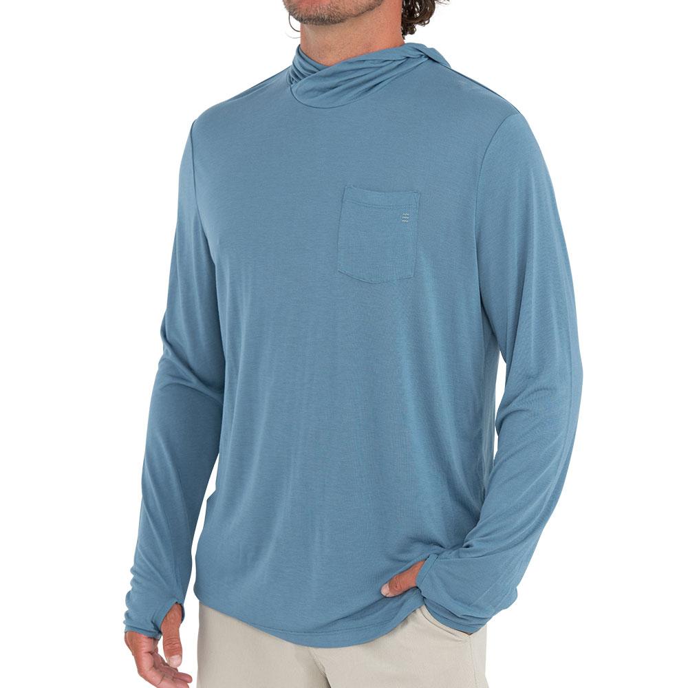 Free Fly Apparel Hoody Cape Blue / S Men's Bamboo Lightweight Hoody