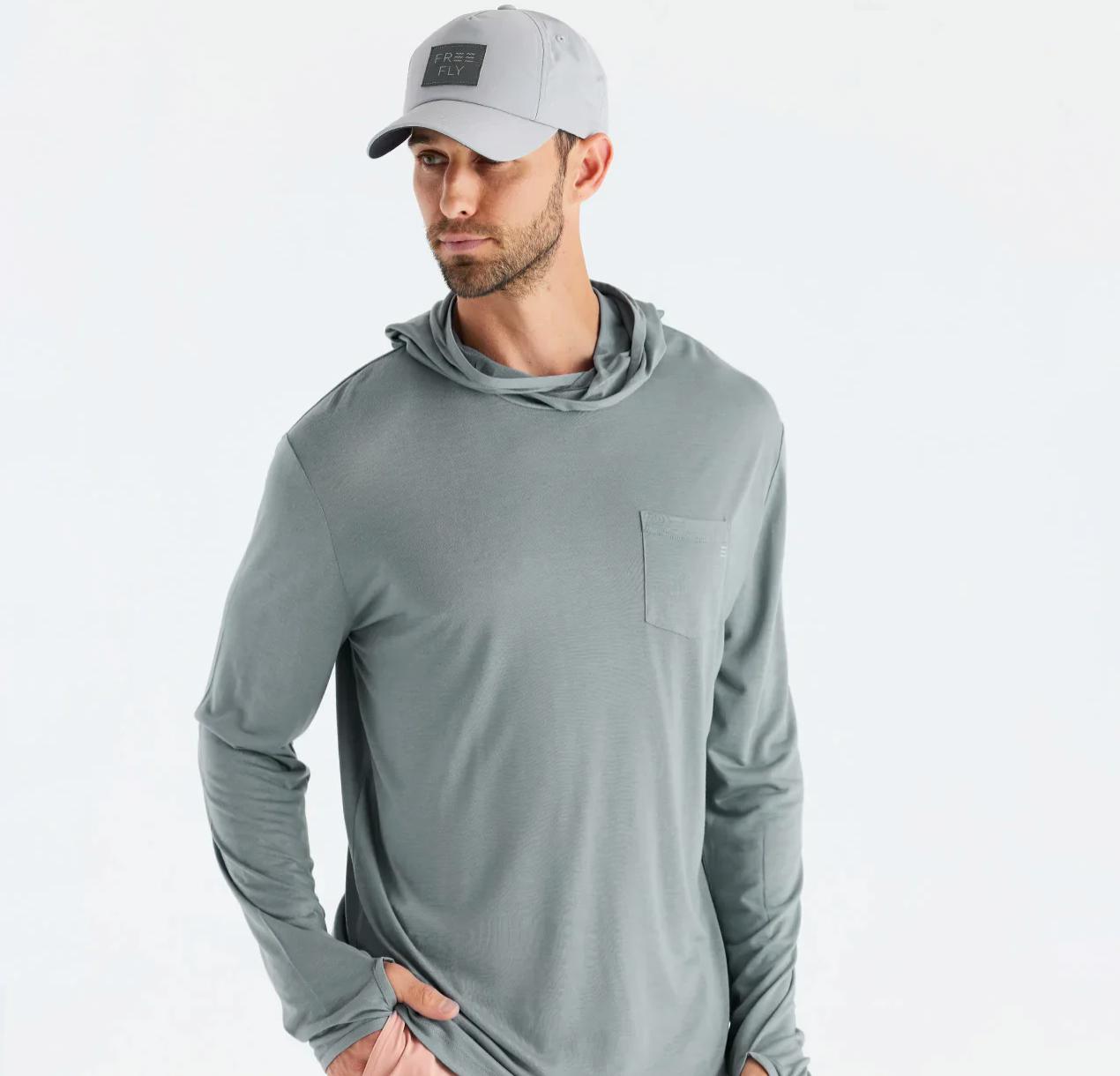 Free Fly Apparel Hoody Slate / S Men's Bamboo Lightweight Hoody