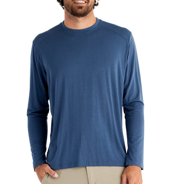 Free Fly Apparel Long Sleeve S / True Navy Men's Bamboo Shade Long Sleeve