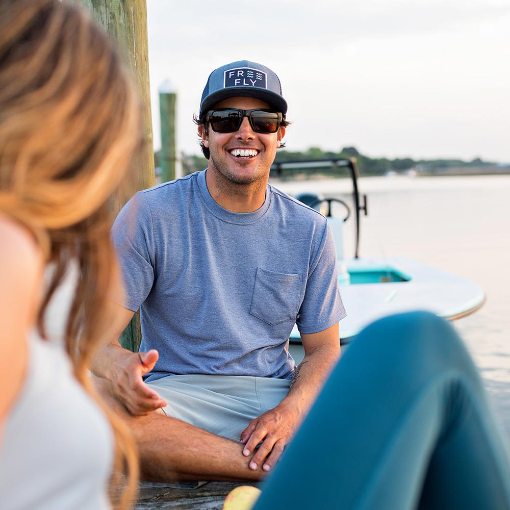 Free Fly Apparel T Shirts Men's Bamboo Flex Pocket Tee