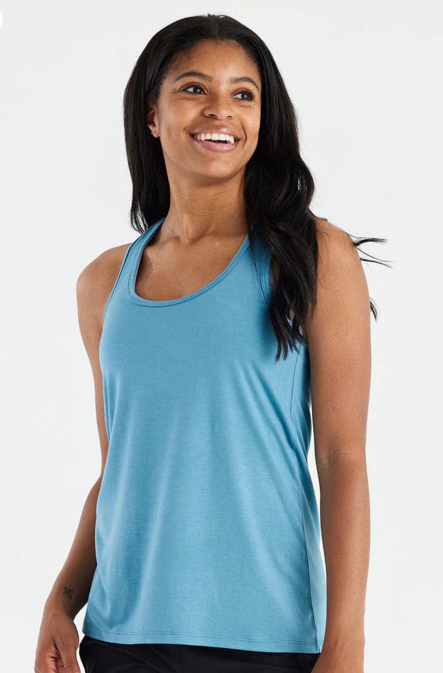 Free Fly Apparel Tank Tops Bluestone / XS Women's Bamboo Motion Racerback Tank