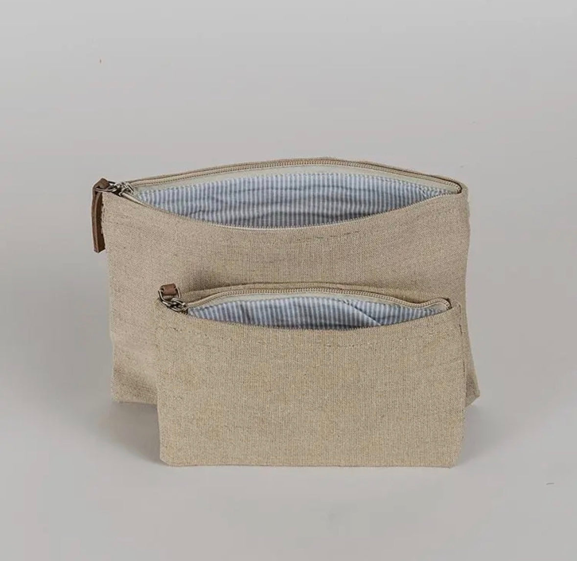 Modern Jute Zippered Pouch
