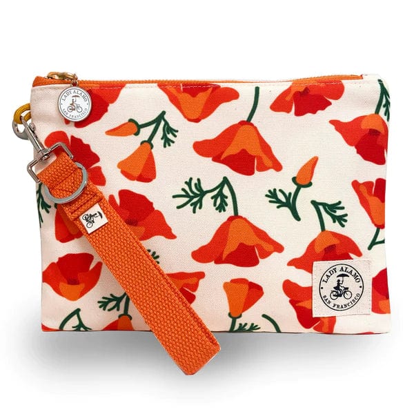 Lady Alamo Poppy Cream Miss Zip Wristlet
