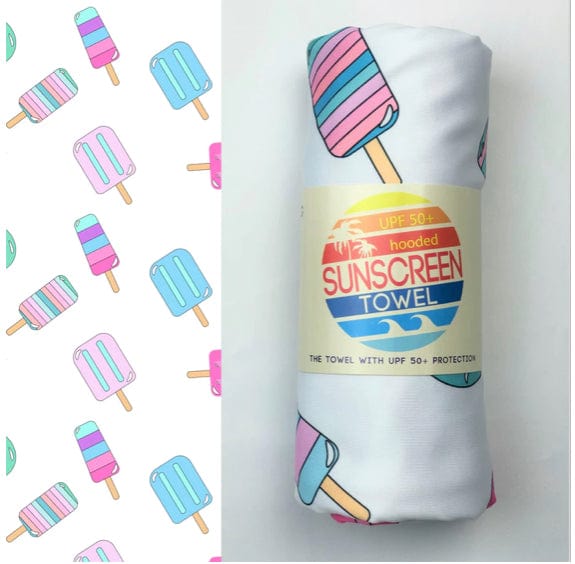 Luv Bug Co Beach Towels Hooded / Popsicles UPF 50+ Sunscreen Hooded Towels