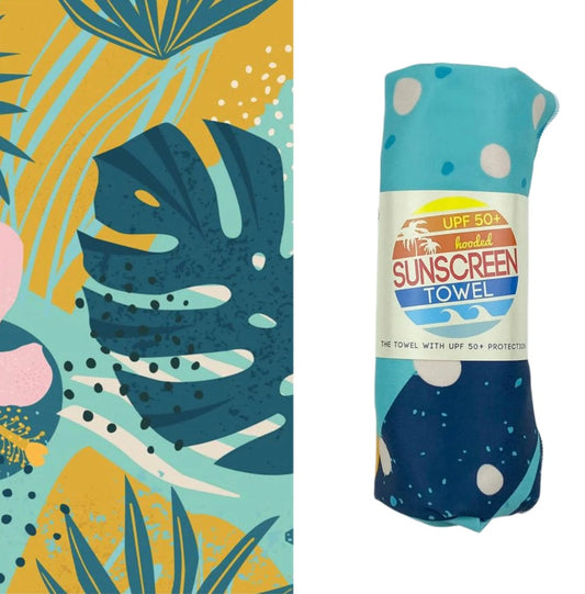 Luv Bug Co Beach Towels Hooded / Tropical Dreams UPF 50+ Sunscreen Hooded Towels