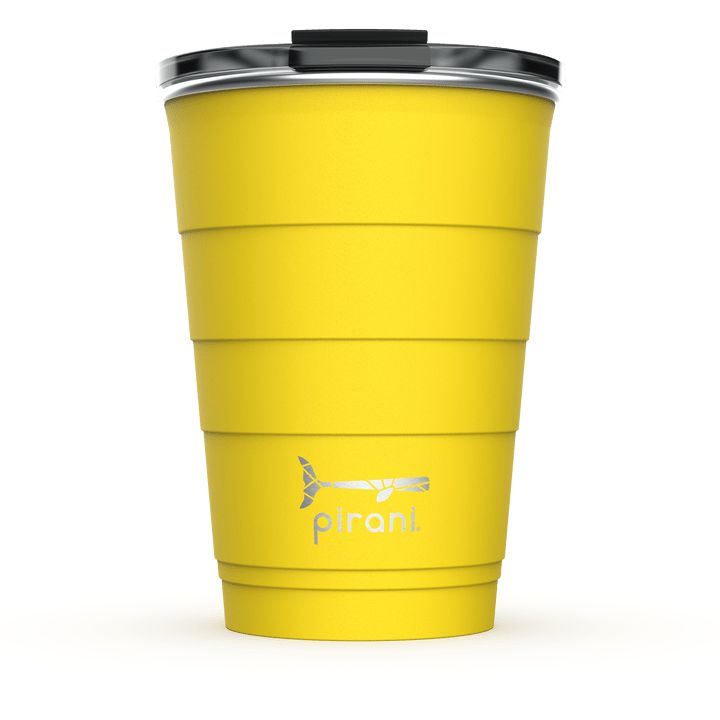 Pirani Drinkware Festive Yellow Pirani 16oz. Stainless Steel Insulated Tumbler