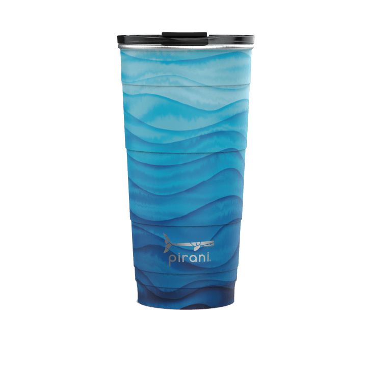 Pirani Drinkware Waves Pirani 26oz Insulated Stackable Tumbler