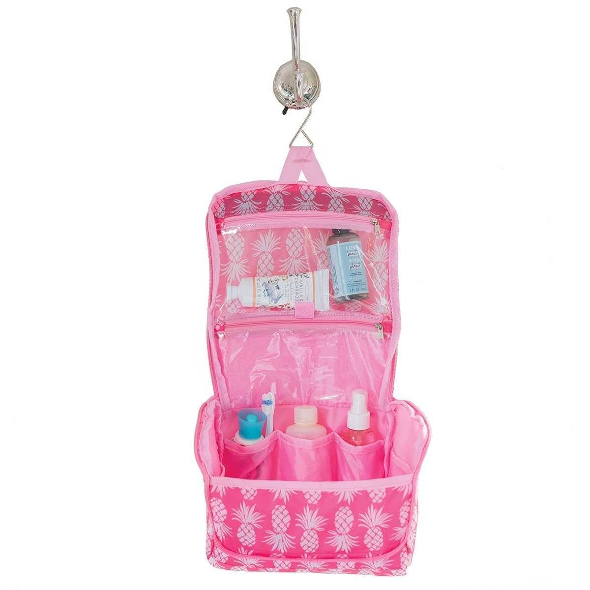 rockflowerpaper Bags Pineapple Pink Hanging Toiletry Bag