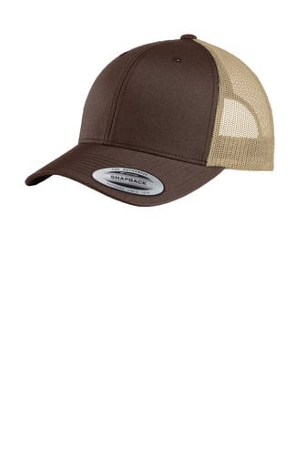 San Mar Hats ChocBrown/Khaki ST Yupoong Retro Trucker Cap