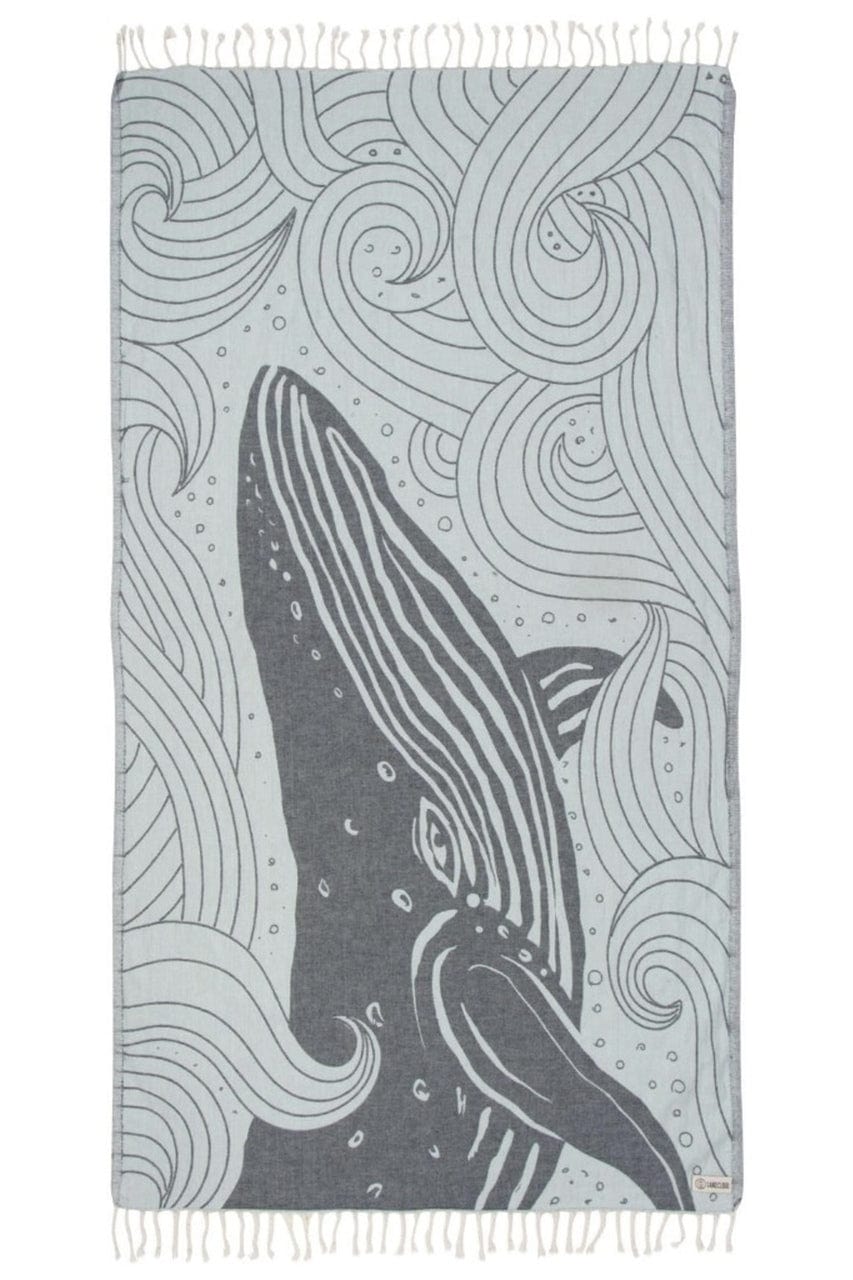 Sand Cloud Beach Towels Blue Swirl Waves Whale Sand Cloud Towel Regular