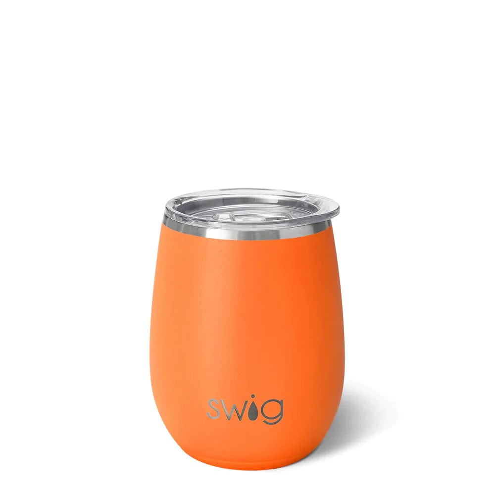 Swig Drinkware Orange Swig Stemless Wine Cup (14oz)