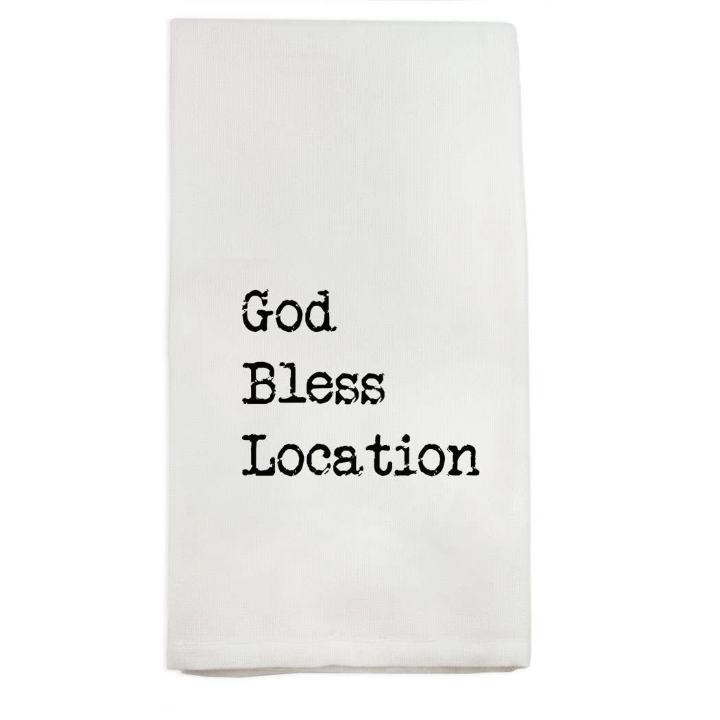 French Graffiti - God Bless Location Dish Towel