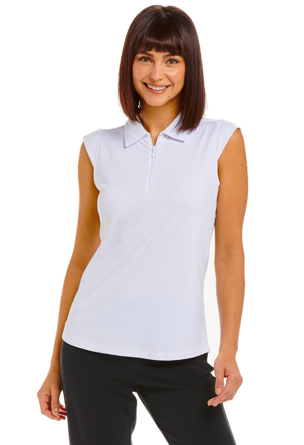 IBKUL Solid Sleeveless Polo