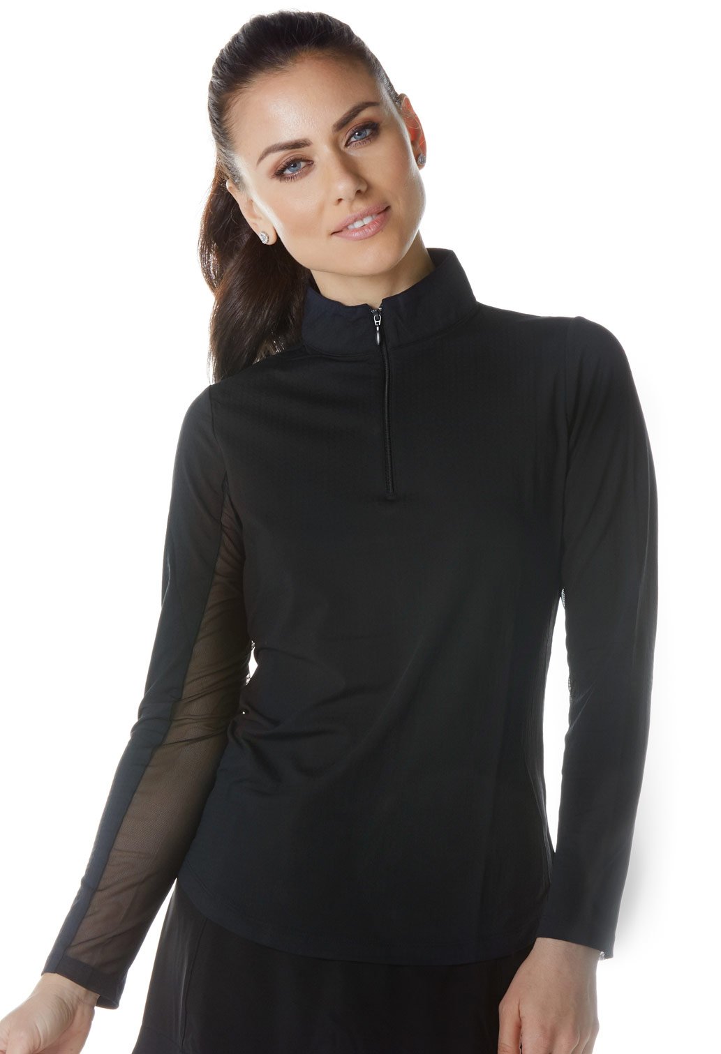 IBKUL Long Sleeve Mock Neck Top
