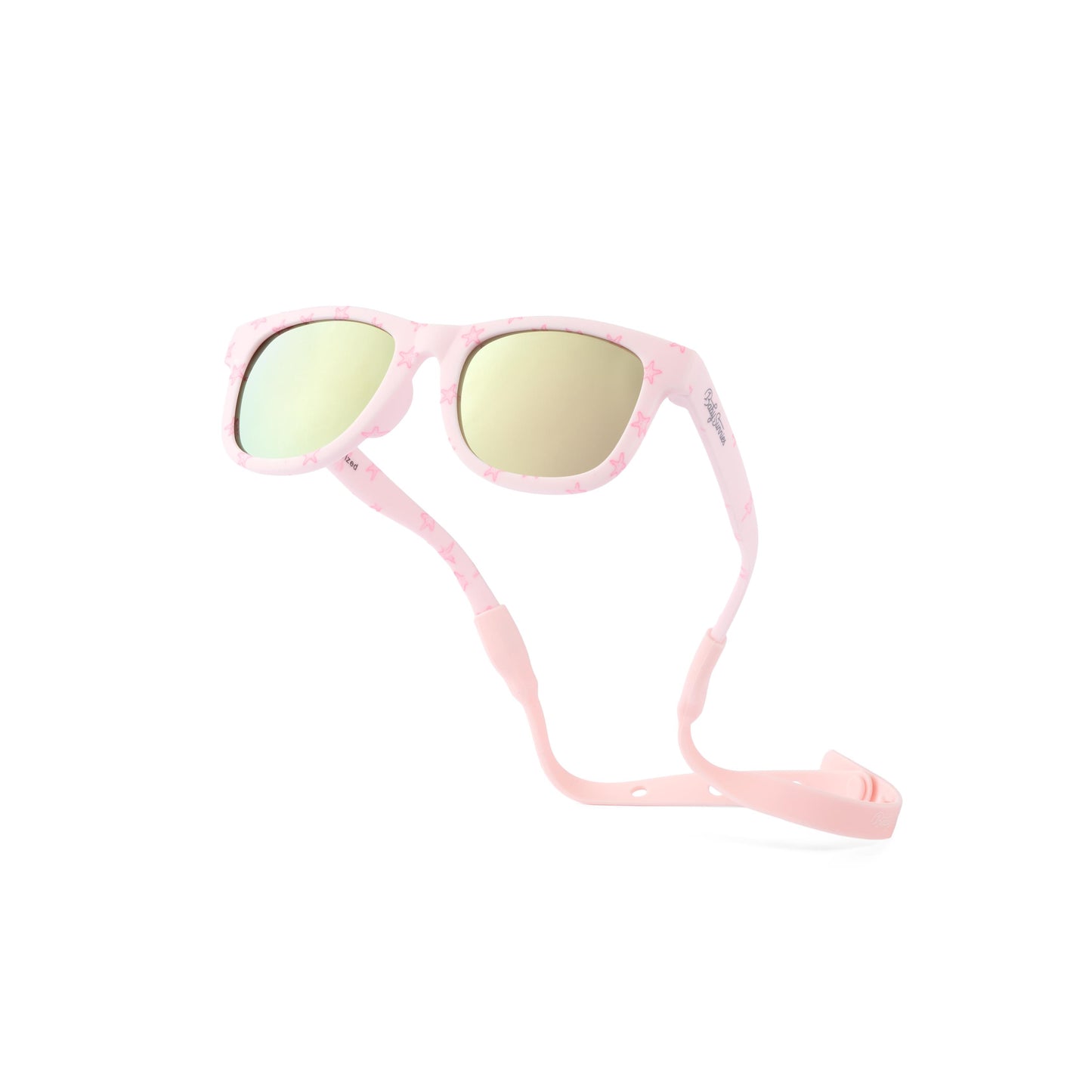Baby Sunnies - Pink Starfish Baby Polarized Sunglasses Strap UV Protection