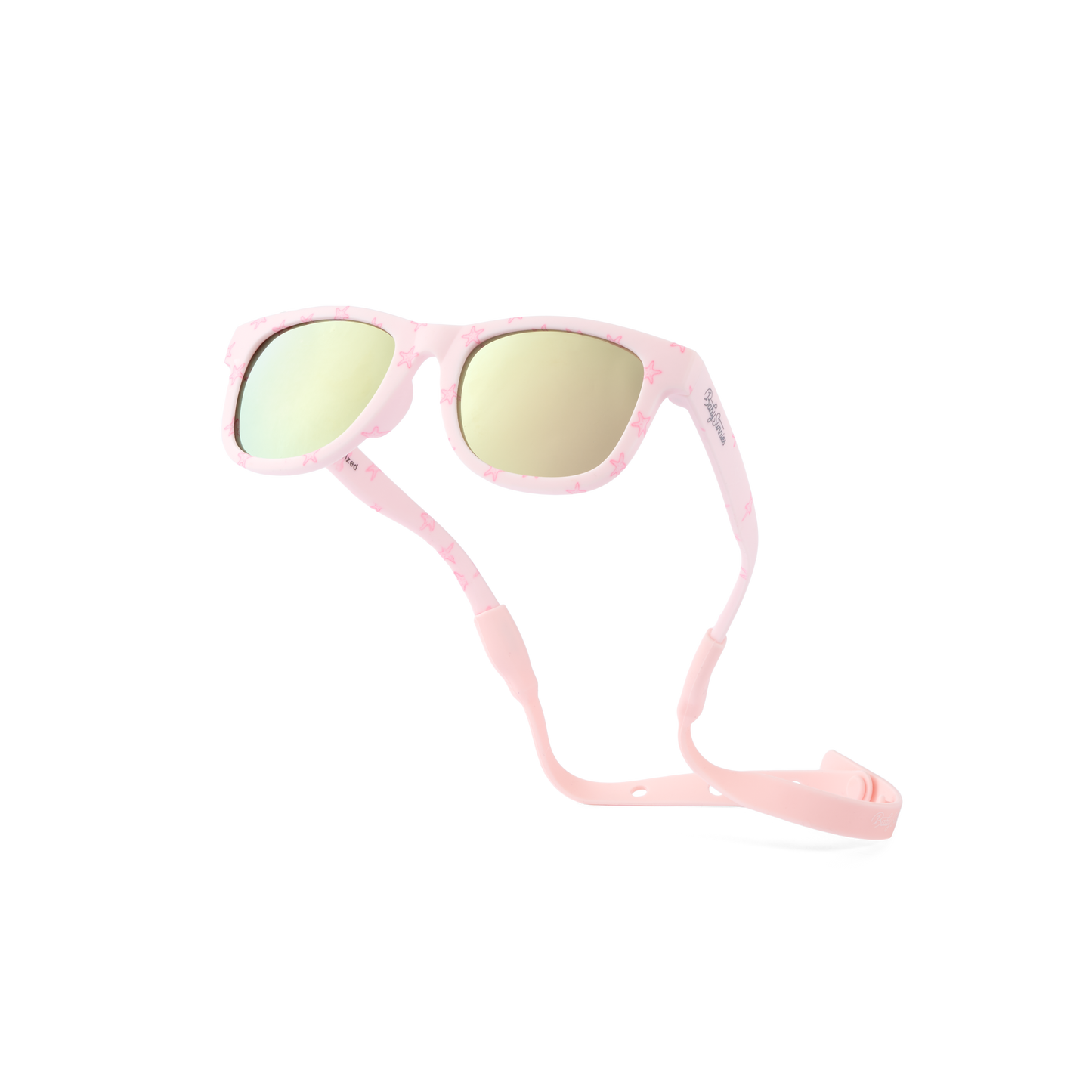 Baby Sunnies - Pink Starfish Baby Polarized Sunglasses Strap UV Protection
