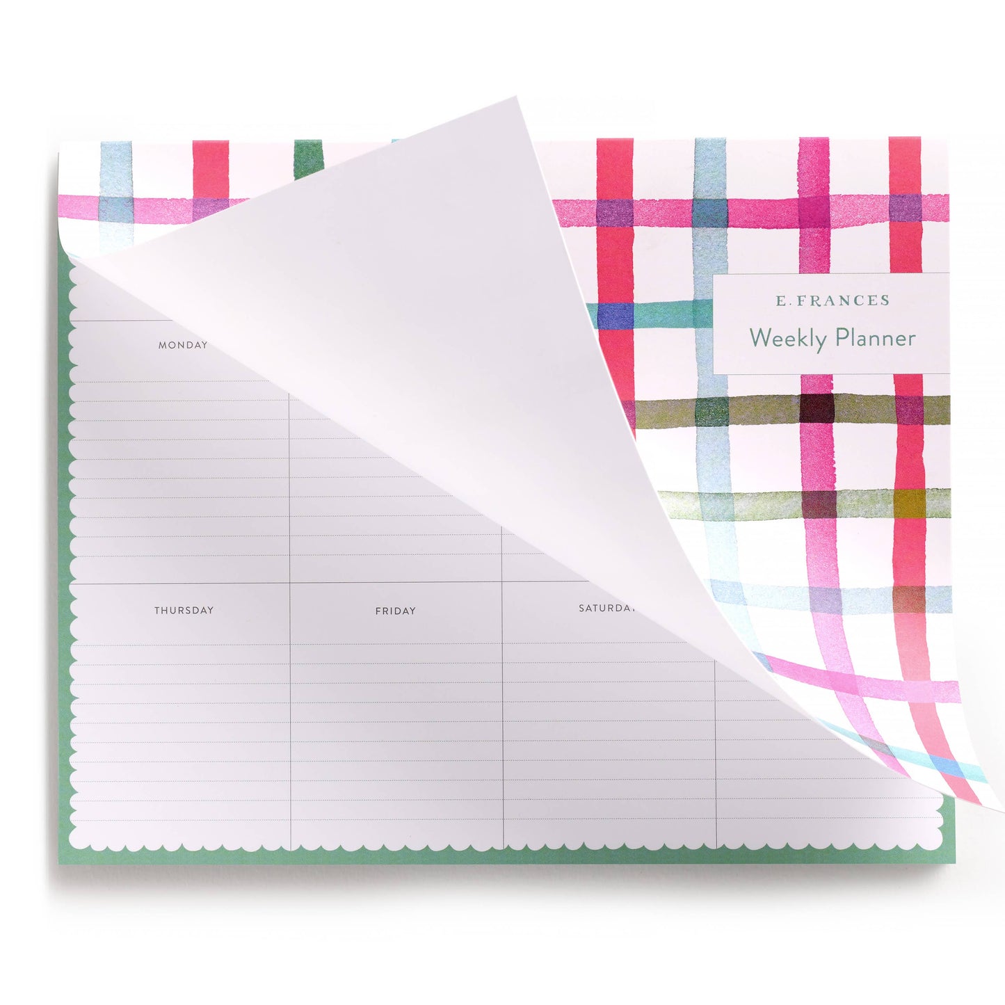 E. Frances Paper - Happy Plaid Covered Weekly Planner