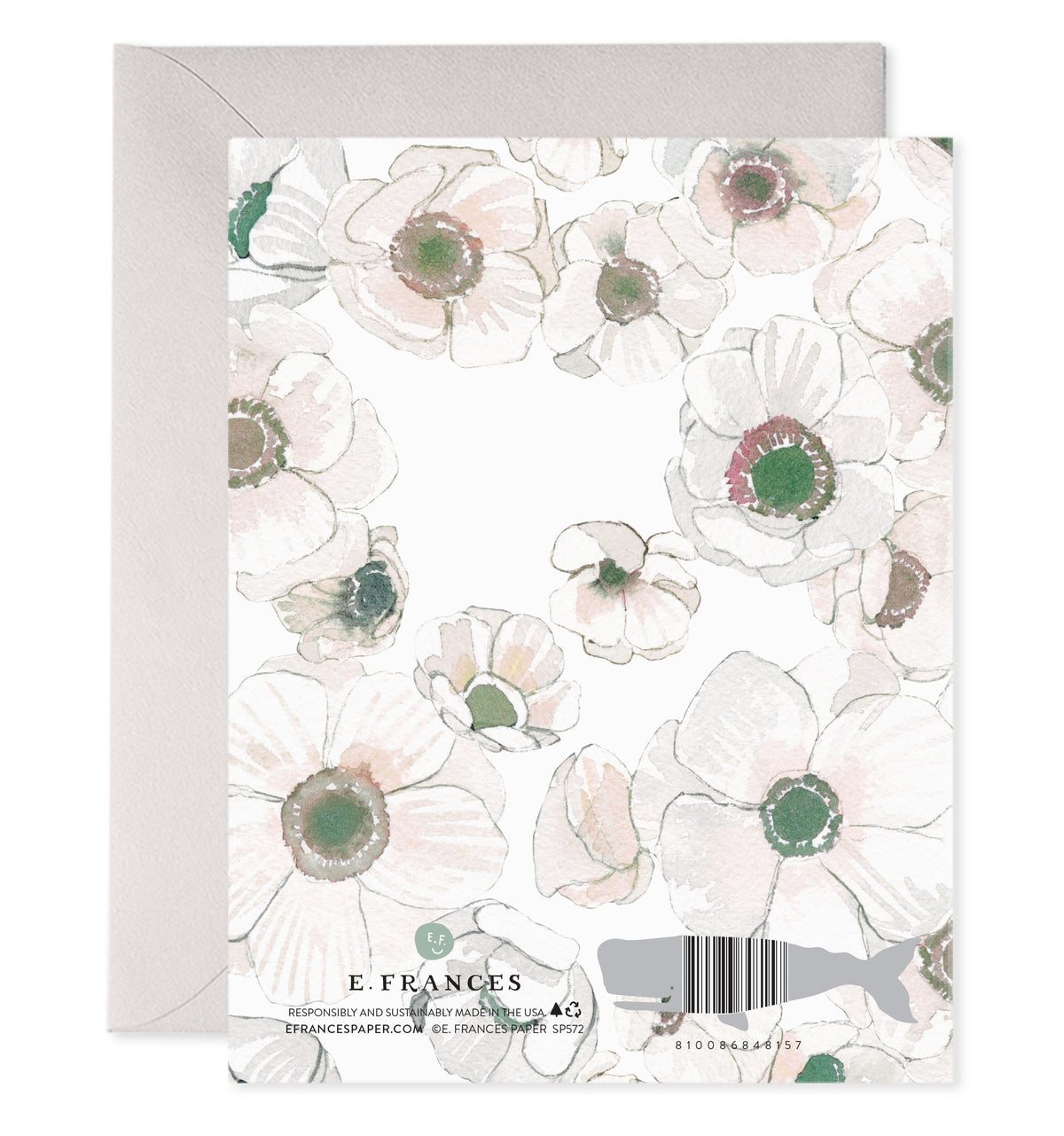 E. Frances Paper - White Flower Wedding Greeting Card