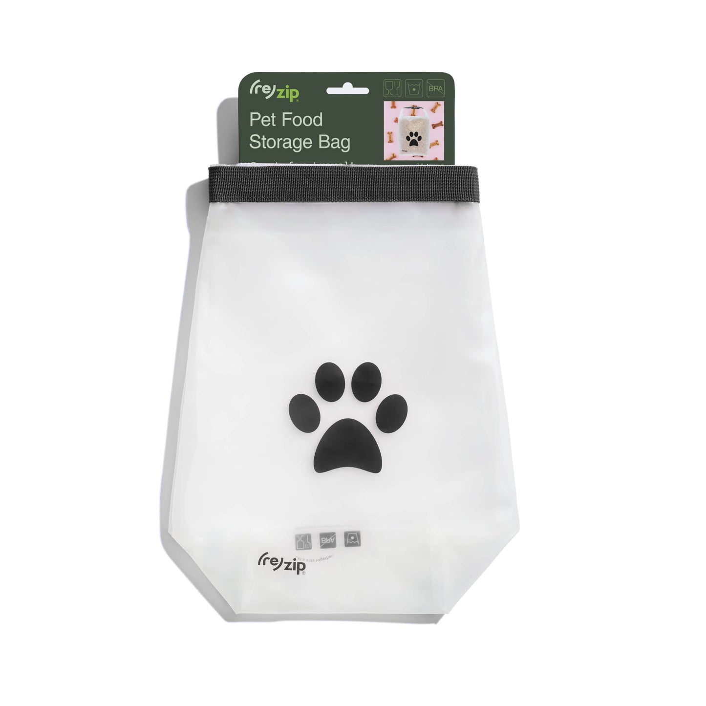 Rezip Co. - Reusable Roll Top Pet Food Storage Bag - Medium