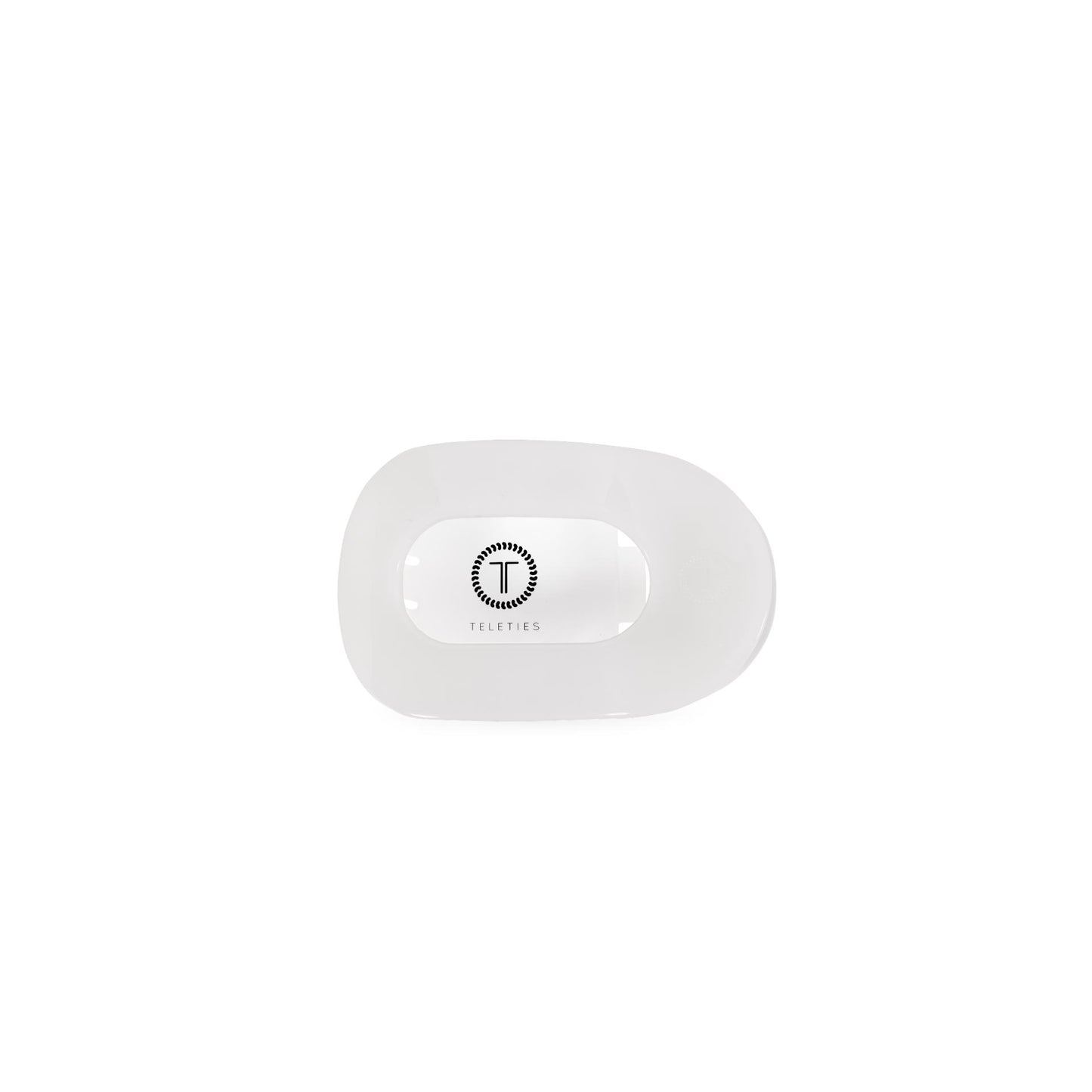 TELETIES - Coconut White | Tiny | Flat Round Clip
