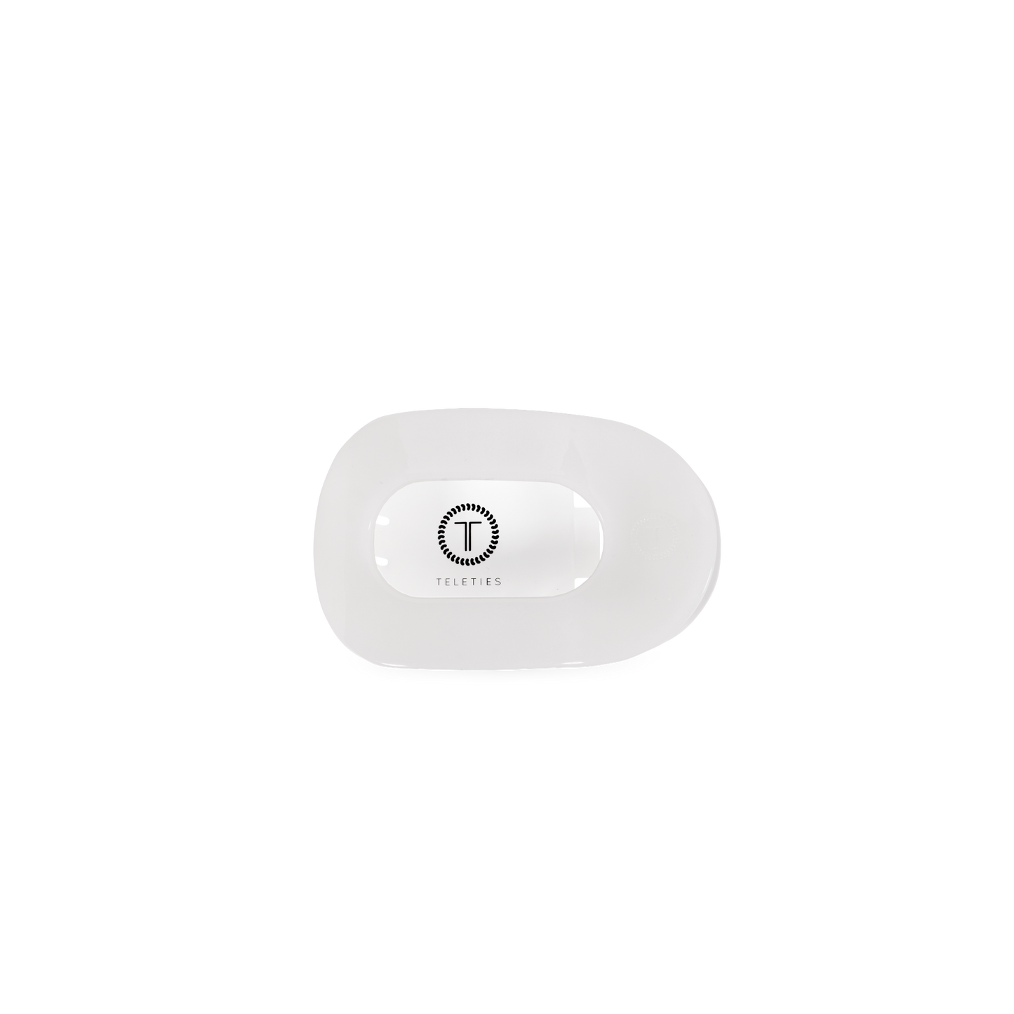 TELETIES - Coconut White | Tiny | Flat Round Clip