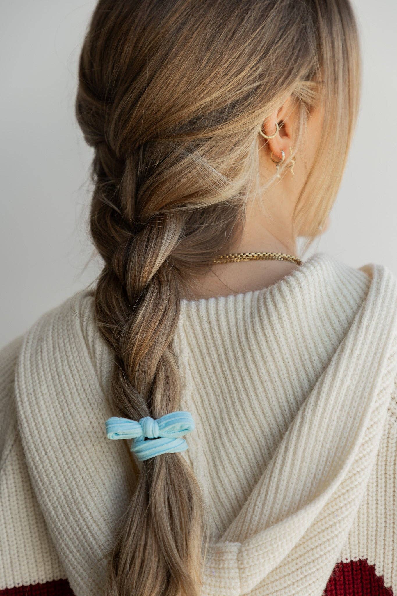 KAXI - Nylon Bow Slick Back Hair Ties