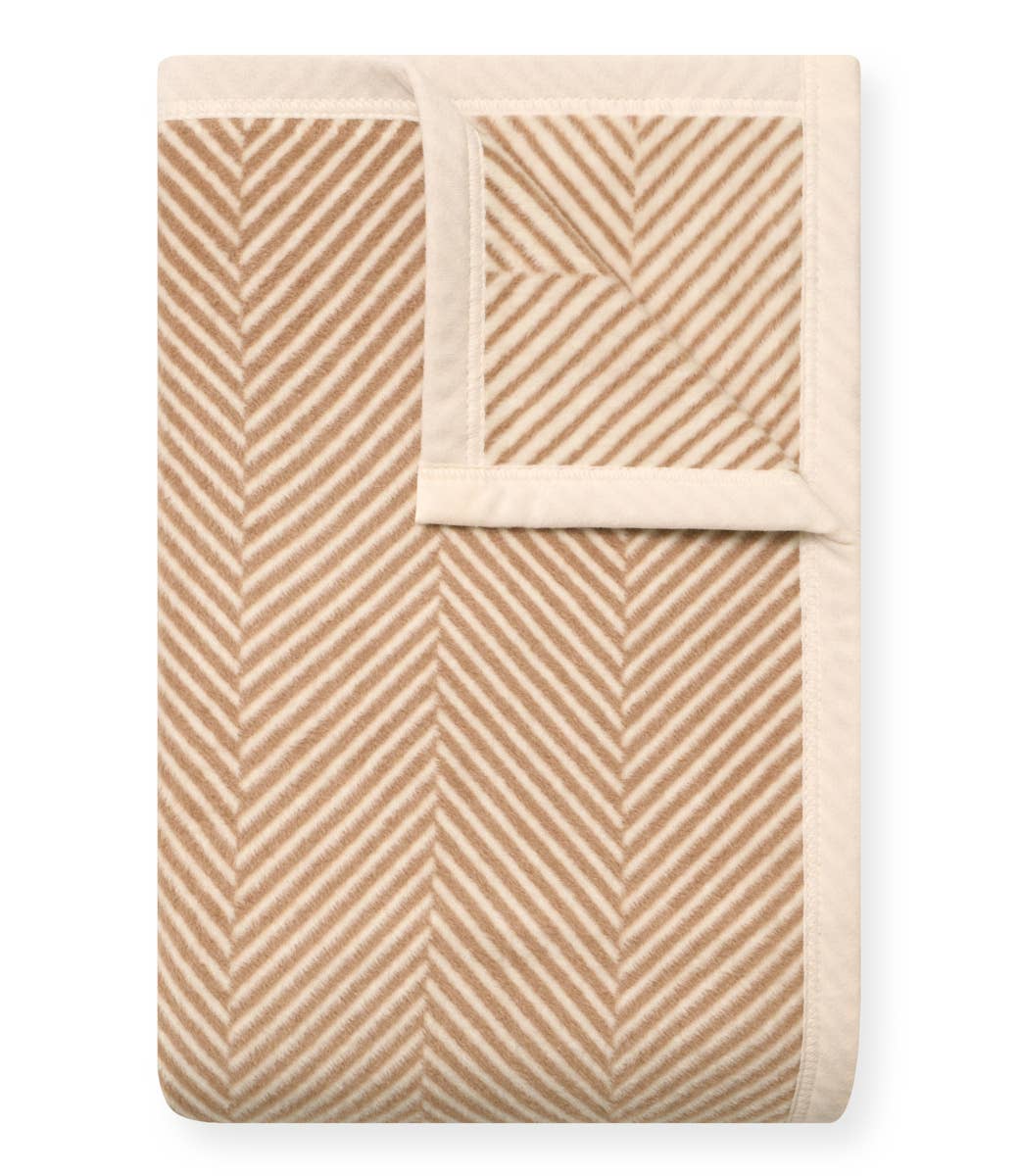 ChappyWrap - Harborview Herringbone Tan Blanket