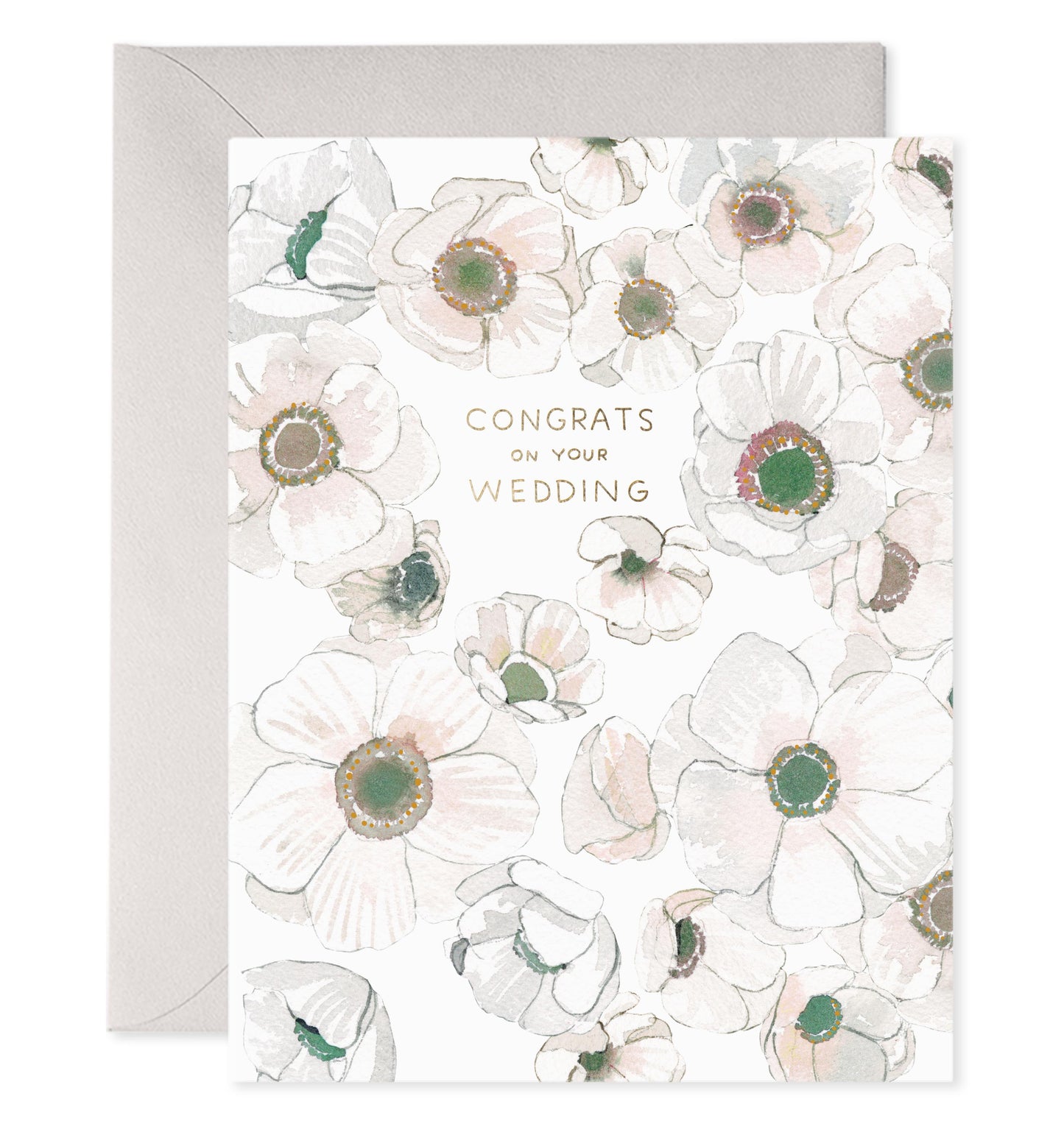 E. Frances Paper - White Flower Wedding Greeting Card