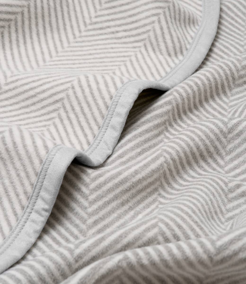 Chappy Wrap - Harborview Herringbone Light Grey Blanket