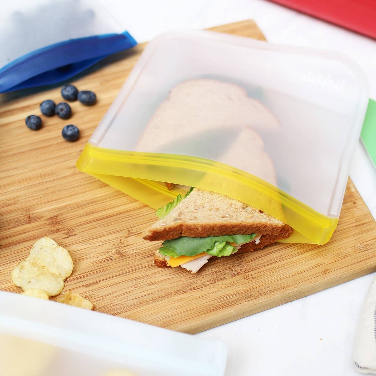 Rezip Co. - Reusable Flat Sandwich Bags - 5 Pack