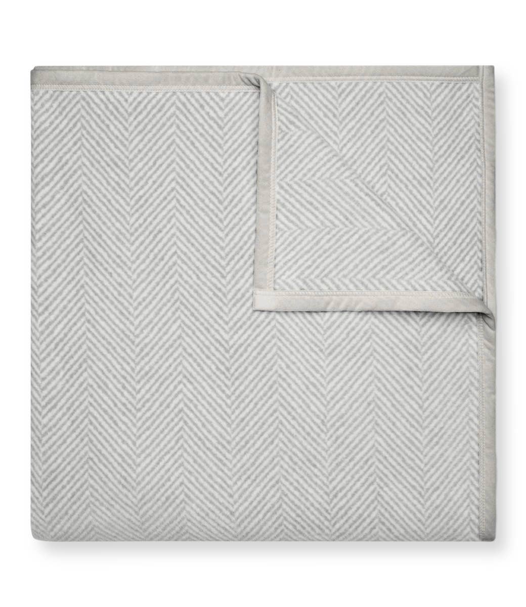 ChappyWrap - Harborview Herringbone Light Grey Blanket