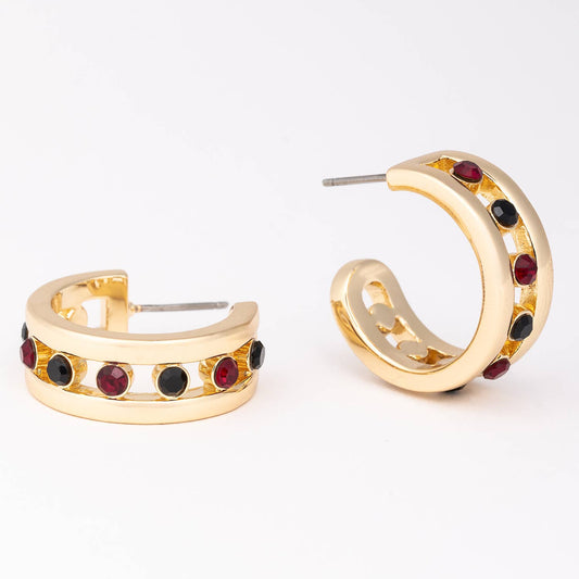 Michelle McDowell - Earrings Georgina Garnet & Black