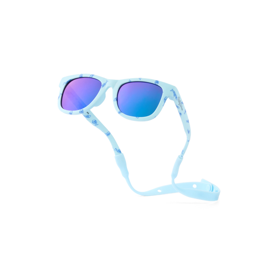 Baby Sunnies - Blue Fish Baby Polarized Sunglasses Strap UV Protection 0-24