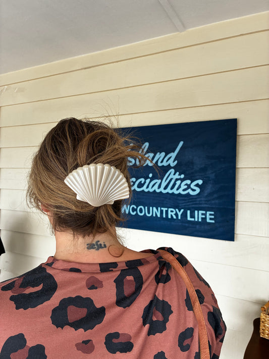 Teleties Shimmering Shell Hair Clip