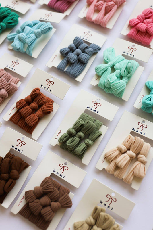 KAXI - Nylon Bow Slick Back Hair Ties