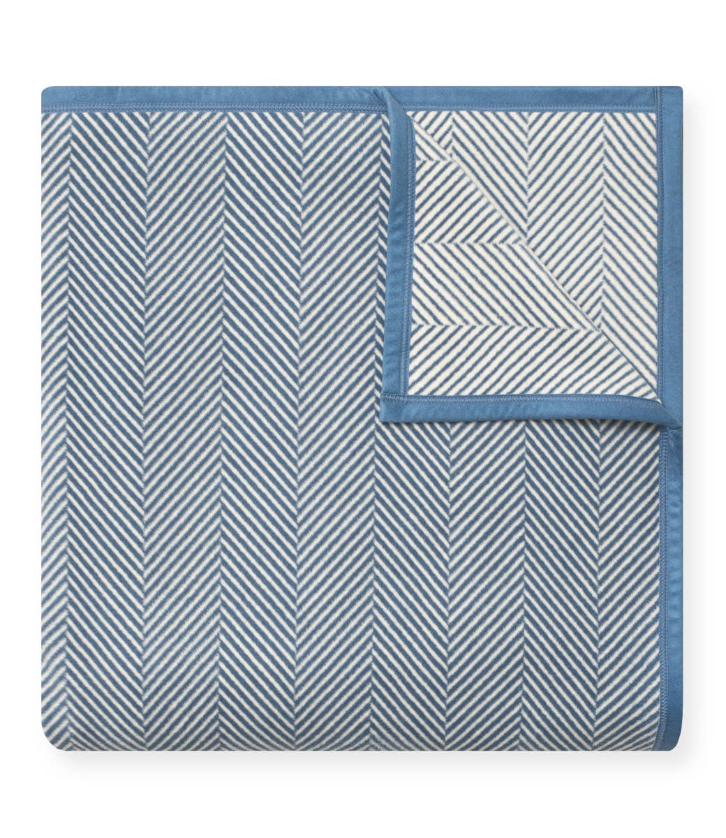 Chappy Wrap - Harborview Herringbone Cornflower Blanket