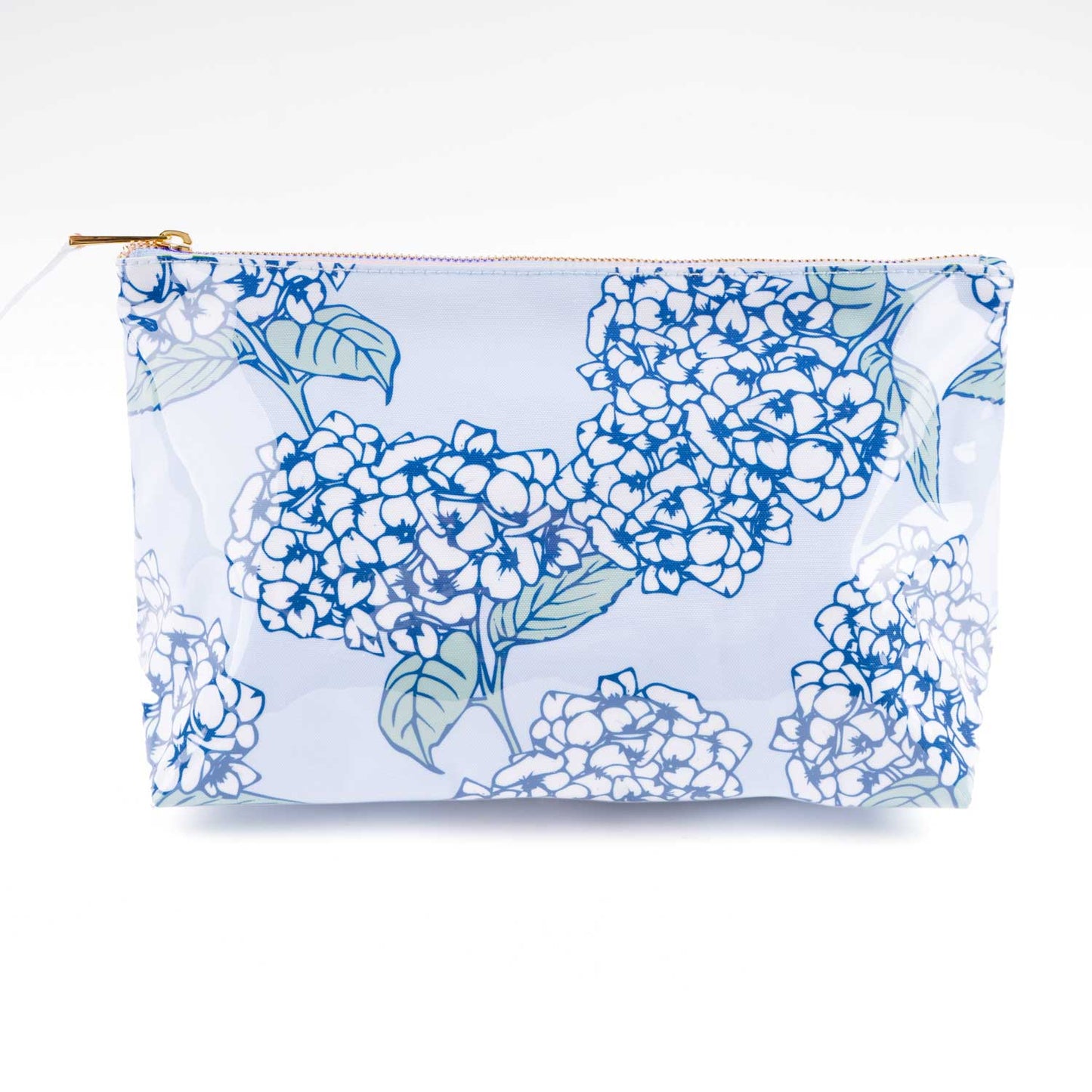 8 Oak Lane - Hydrangea Stem Clear Coated Travel Cosmetic Case
