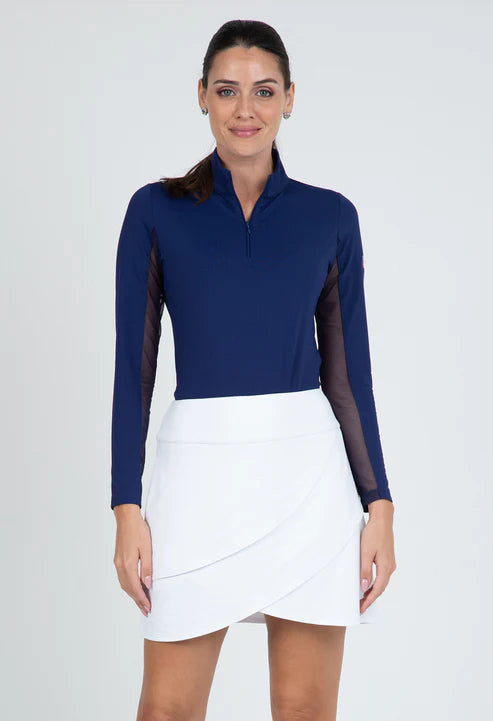 IBKUL Solid Layered Skort - 17.5in
