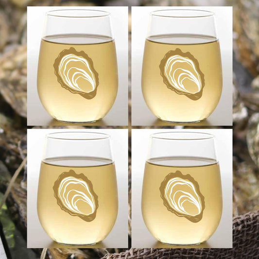 Wine-Oh! - OYSTERS METALLIC Tritan Unbreakable Stemless Wine Tumblers