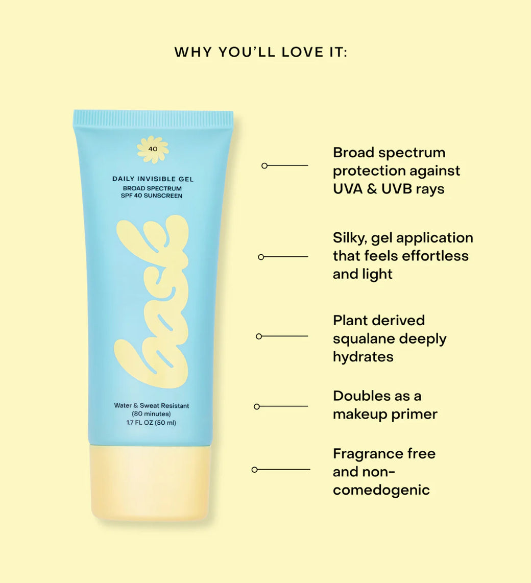 Bask SPF 40 Daily Invisible Gel Sunscreen