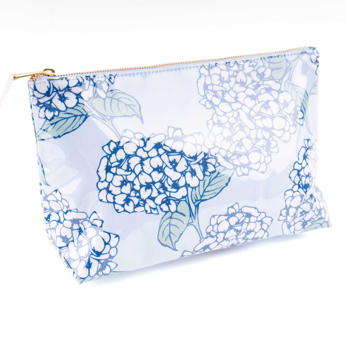 8 Oak Lane - Hydrangea Stem Clear Coated Travel Cosmetic Case