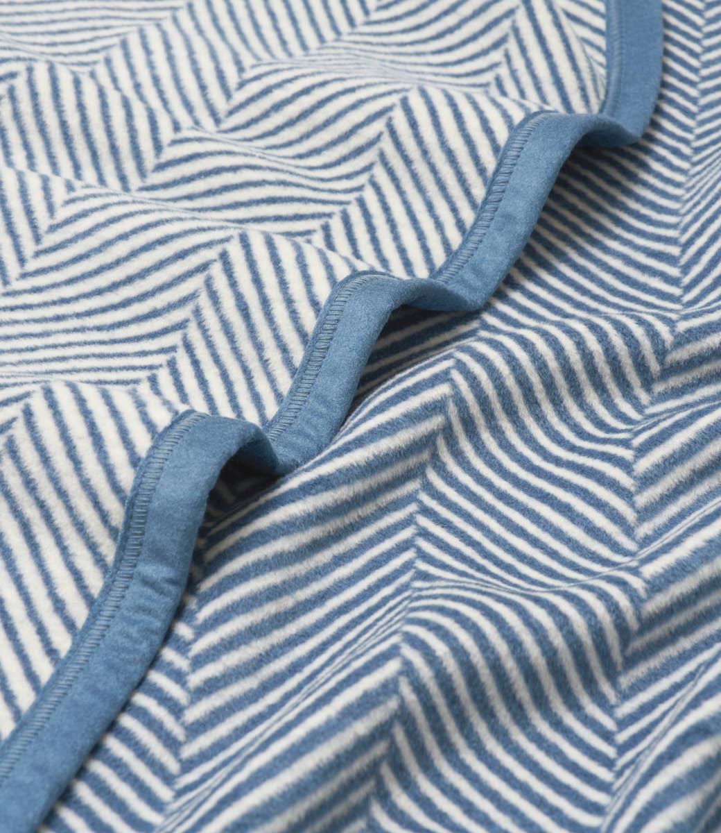 Chappy Wrap - Harborview Herringbone Cornflower Blanket