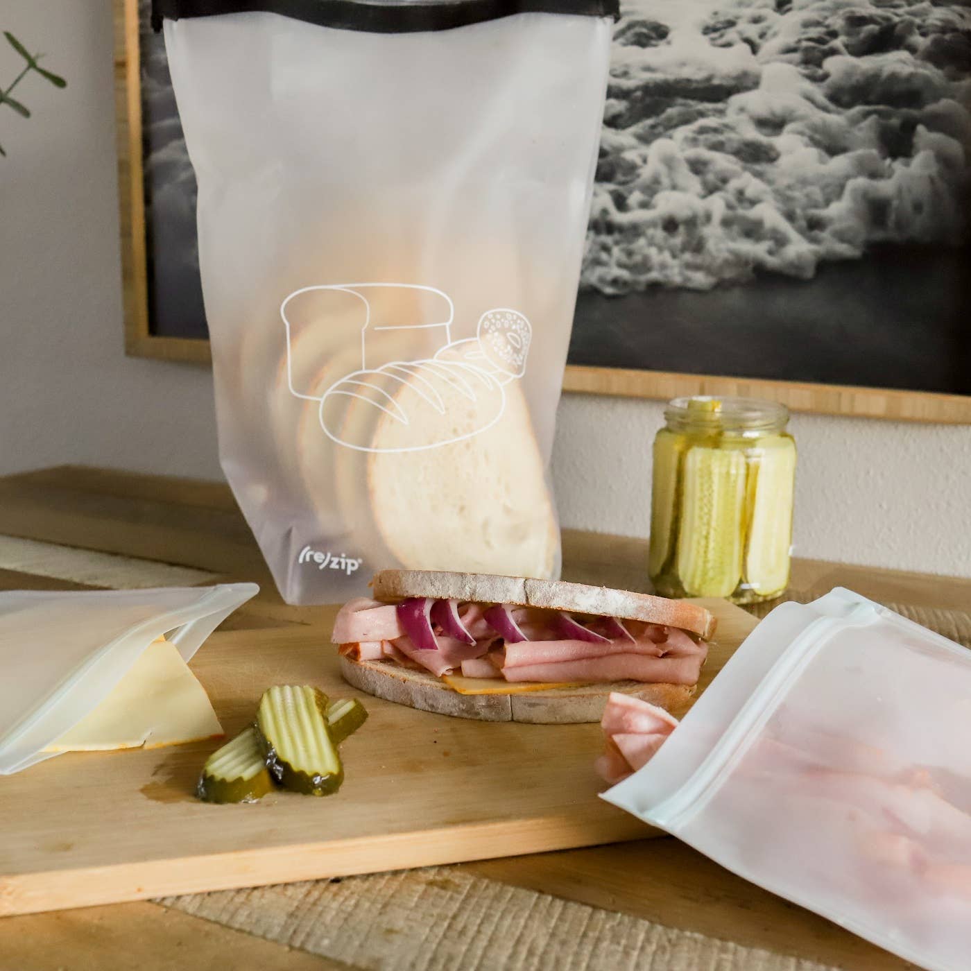 Rezip Co. - Reusable Roll Top Bread & Bagel Bag