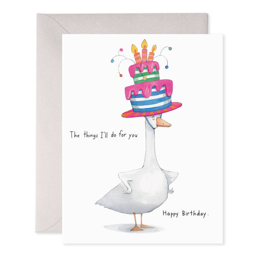 E. Frances Paper - Goose Cake Hat Birthday Greeting Card
